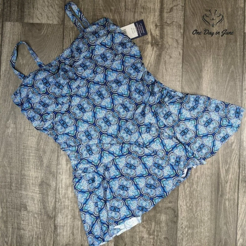 Traje de baño de una pieza Chaps con falda Bandeau Mio talla 16W Foto 3 de 4