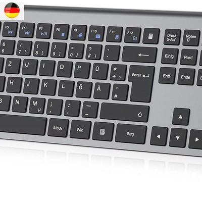 cimetech Kabellose Tastatur Kabellos Deutsches QWERTZ Layout Wireless Keyboard