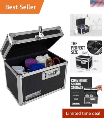 Medicine Lock Box - 5 x 7 x 5 Inches - Secure Cabinet Safe with Combination L...