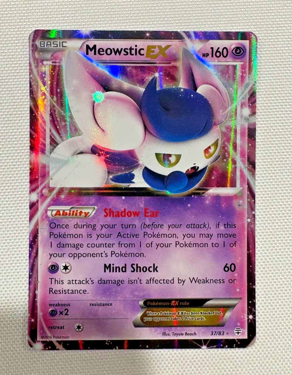 Meowstic EX 37/83 MP – Generations Pokémon Card