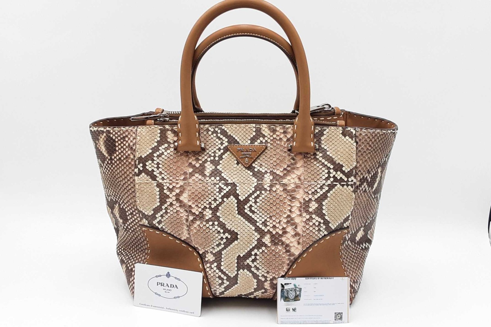 Prada Python And Leather Tote Bag Sd0126ezxdu - image 10