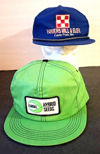 Vintage Trucker Snap-Back Baseball Caps 2 Cargill Seeds Farmers Mill Advertising