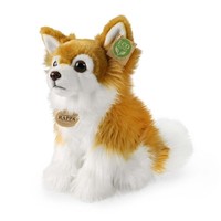 Chihuahua Langhaar Braun Weiß 27 Cm Sitzend Kuscheltier Hund PlüSchtier
