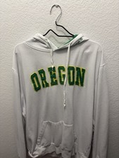 Men s White Oregon Graphic Print Pullover Hoo...