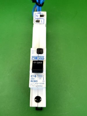 Proteus XL16CRAC C16 16A 30mA RCBO