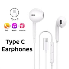 USB-C Type C Wired Headphones Earbuds for iPhone 15 16 17 Pro Max Plus US