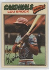 1977 Topps Baseball Patches Cloth Stickers Lou Brock (One Star Back) #8 HOF e6p
