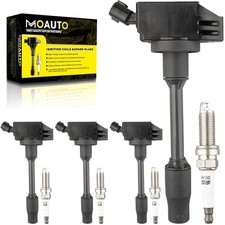 Set of 4 Ignition Coils Pack UF849 90919-A2010 4 PCS Iridium Spark Plugs Co...