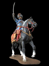   Colonel Registered Cossacks Painted Miniature Tin Figurine 54 mm 1/32  