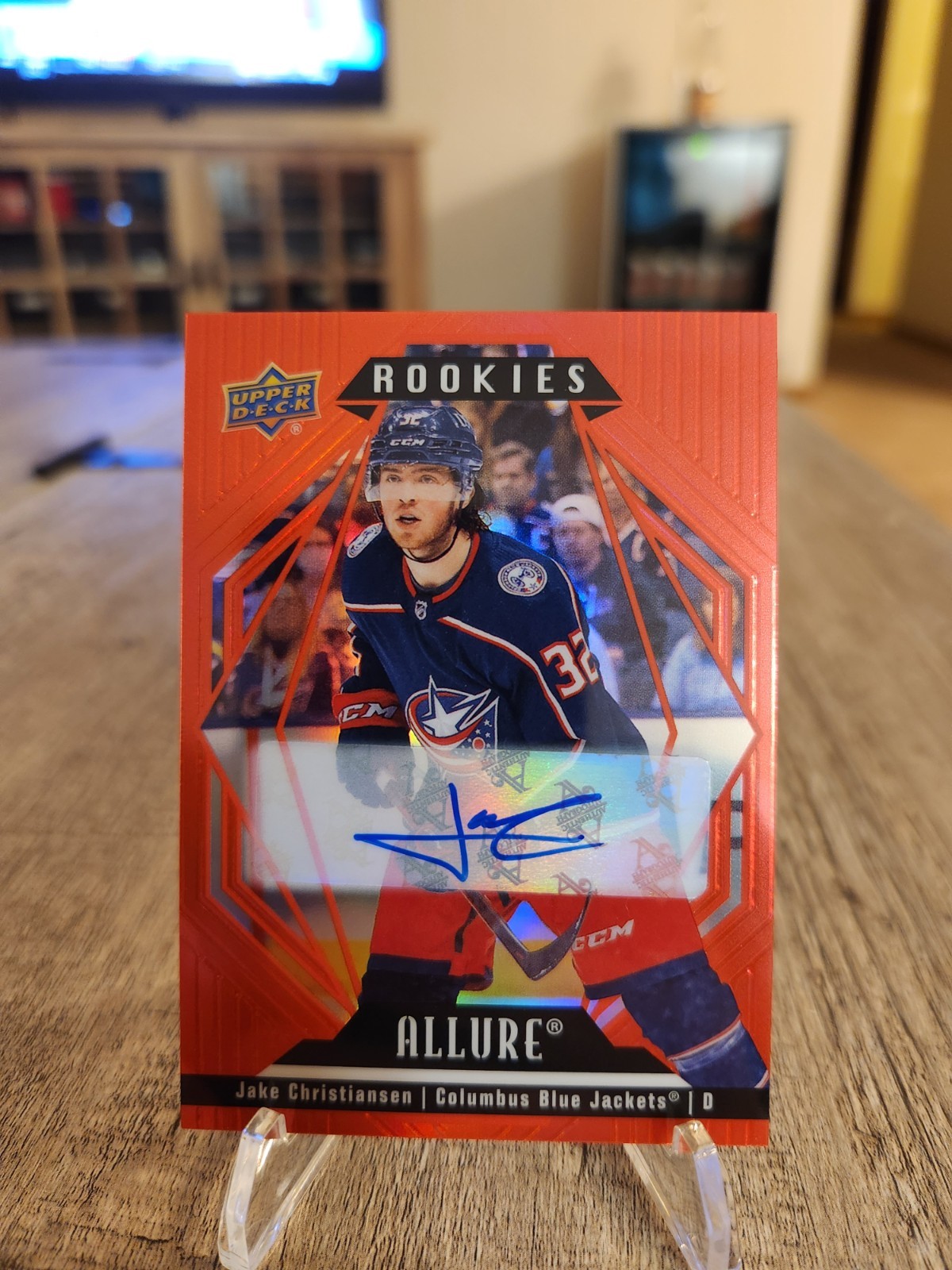 Upper Deck 2022-23 Allure Rookies Jake Christiansen #106 Red Rainbow Auto