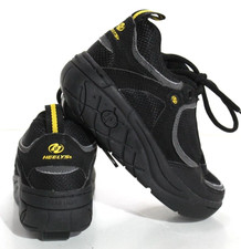 Heelys Shoes Youth Size 2 Black Gray Shread Limit Roller Skate Sneakers 7112