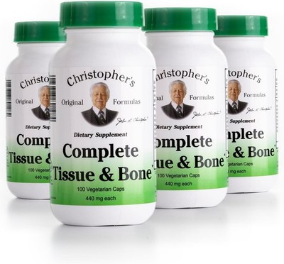 Christopher s Original Formulas Complete Tissue & Bone 100 Vcaps Each (Pack of 4