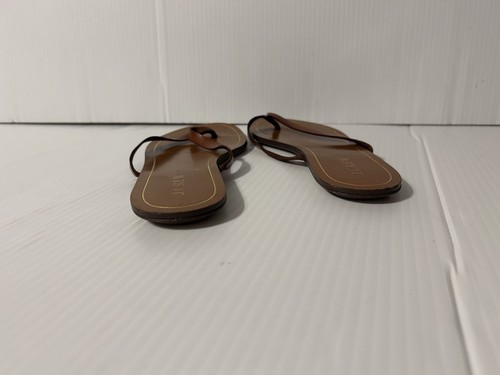 J. Crew Brown Thong Sandals Made In Italy Size 6 - Picture 3 of 6