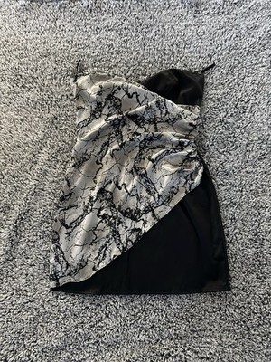 Divided by H&M Marble Graphic Strapless Mini Dress  