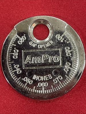 Vintage AmPro Spark Plug Gap Points Gauge Taper Tools Mechanic