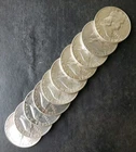 Lot of 10 50c Franklin Silver Half Dollars