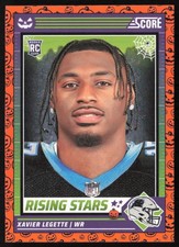 2024 Score-A-Treat Rising Stars Orange Pumpkin Xavier Legette #49 Rookie