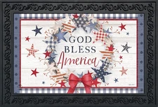Briarwood Lane American Wreath Rustic Doormat