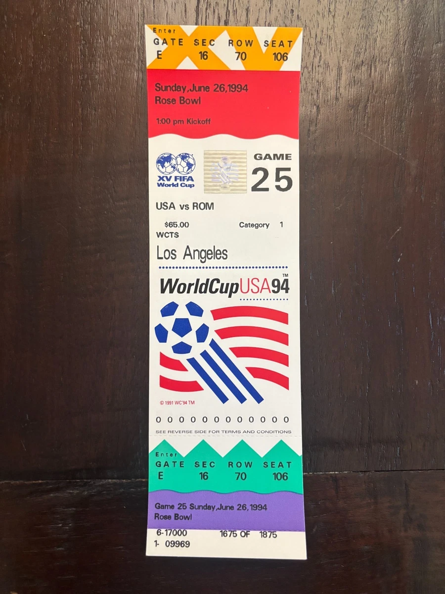 World Cup Ticket In Vintage Sports Ticket Stubs for sale | eBay