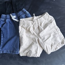 365 Kids from Garanimals Cat Jack Boys Shorts Size 7 M Dark Denim Beige Lot