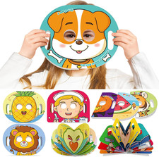 Giant Mask Flash Cards,Fruits Role Character Animal Letter Flashcards for Toddle