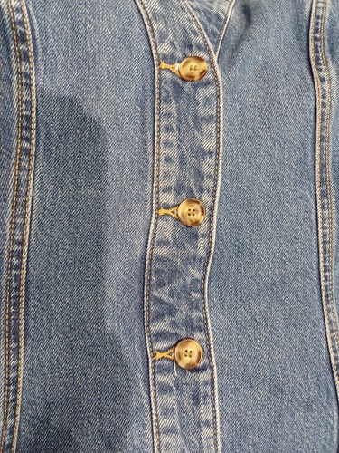 M&S Denim V-Neck Button Through Midi Skater Dress Size 12 REGULAR - Picture 9 of 12