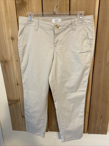Crown & Ivy khakifarbene Hose mit Taschen Größe 6 neu ohne Etikett - Bild 2 von 3