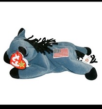 Ty Beanie Baby Lefty the Donkey DOB 07/04/96