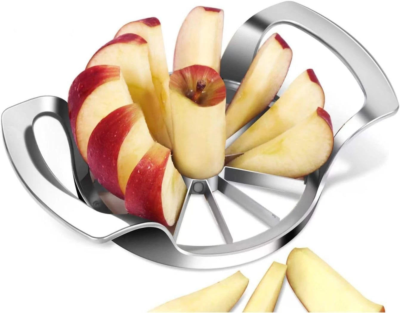 Apple Slicer,12-Blade Apple Corer Stainless Steel Apple Cutter and Divider