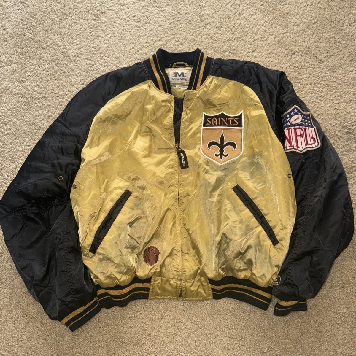 INSANE vintage NFL throwbacks Mirage New Orleans Saints letterman