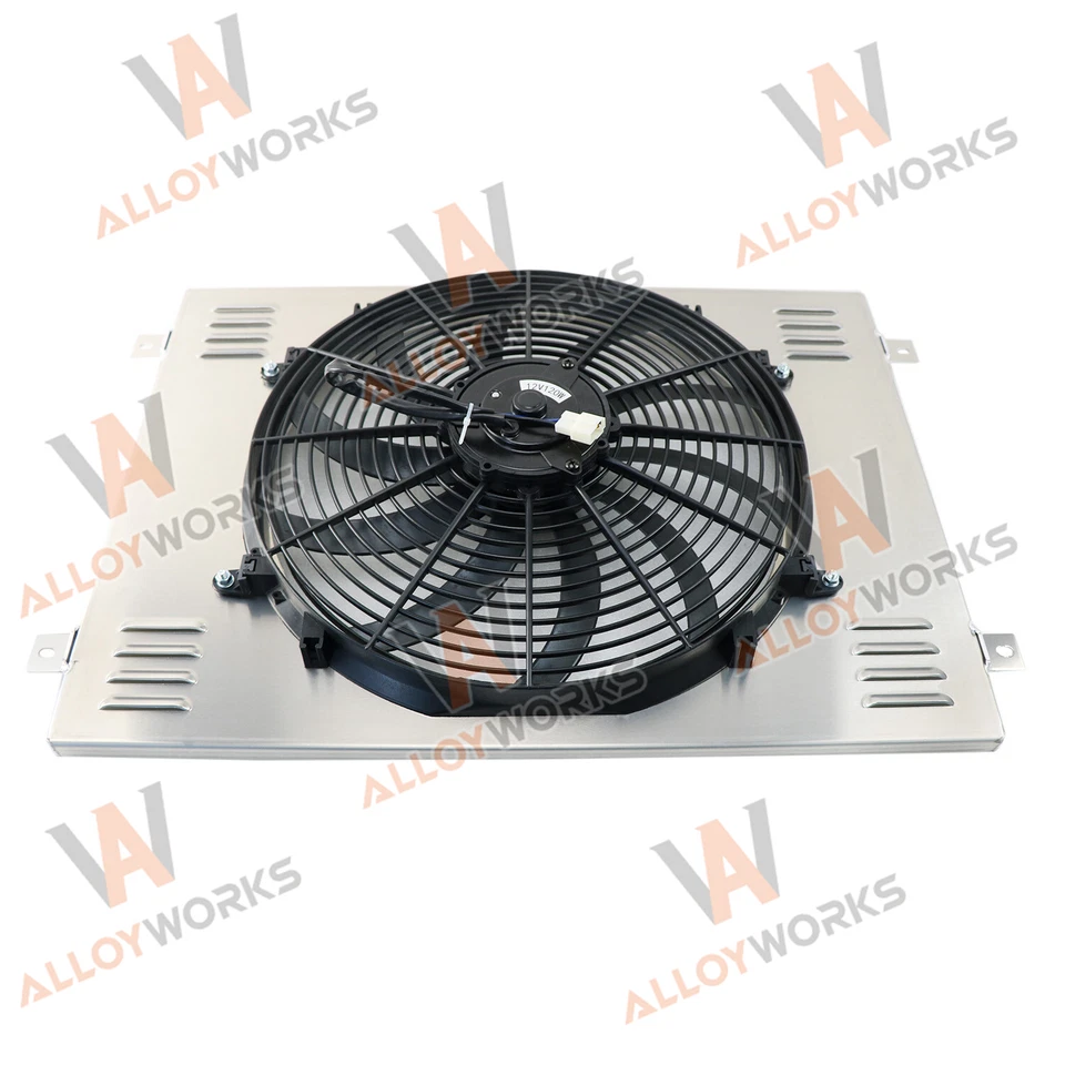 Aluminum Radiator Shroud+16" Fan Fit 1979-1993 Dodge V8 D150 D250 D350 W150/W250 Foto 4 de 4