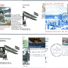 x6 LOT Cedar Rapids Stamp Club Covers Cerapex Echo Collin Radio Wright Sumter 3O