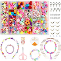 Perlen Zum AuffäDeln Kinder, Bastelset Schmuck Diy Basteln Schnurset ArmbäNder H