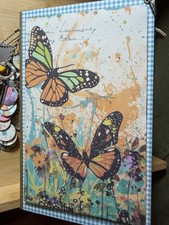Handmade Brightly Colored Butterfly Junk Journal