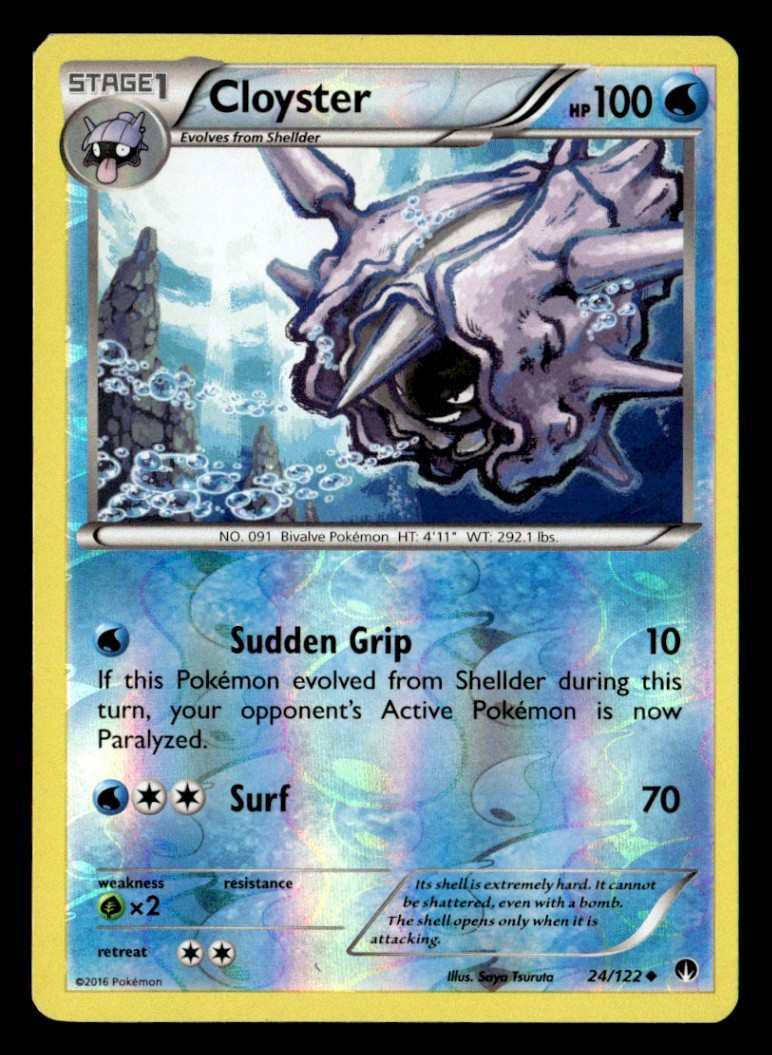 Cloyster Uncommon Reverse Holo XY - BREAKpoint 24/122 LP Pokémon TCG