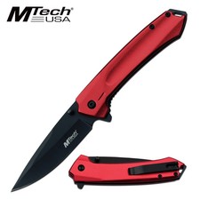 8" MTech USA Spring Assisted Knife w/Aluminum Handle Clip