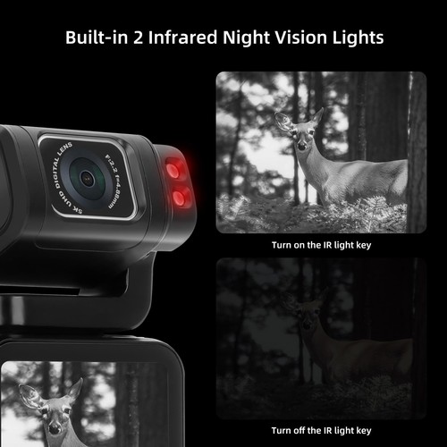 M3 5K Video Camera Camcorder, WiFi IR Night Vision Handheld Camera for YouTub... - Picture 4 of 8