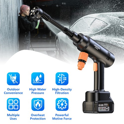#ad #ad Portable Wireless Car Washing Machine High Power High Pressure Wash Water Gun $45.99