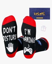 Kelool Do Not Disturb I'm Gaming Socks,Novelty Gifts Gag Gifts Gamer Funny Socks