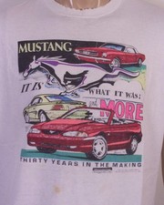 vintage 90s FOTL Ford Mustang T-Shirt Cars Hot Rod 30 Years in the Making XL