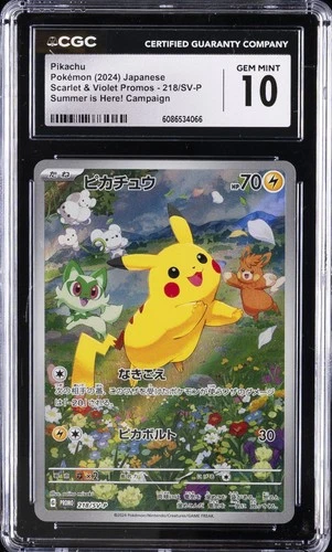 2024 POKEMON JPN SCARLET & VIOLET PROMOS #218/SV-P PIKACHU CGC 10 GEM MINT