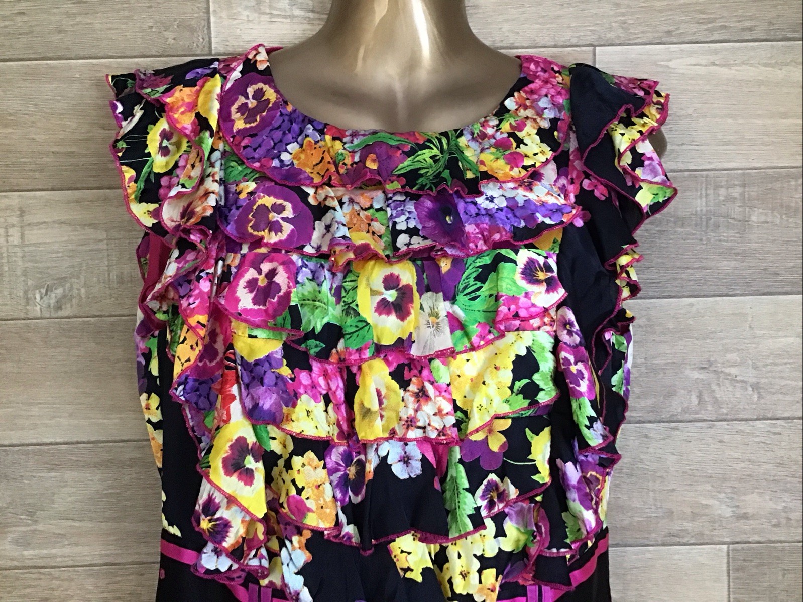 CLASS ROBERTO CAVALLI Authentic Stretch Silk Ruff… - image 4