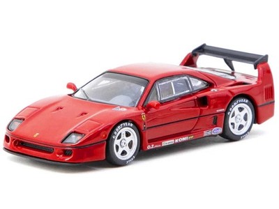 FERRARI F40 RED 1/64 DIECAST MODEL CAR BY TARMAC WORKS T64R-076