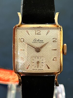 Certina Kurth Freres Lady Rose Gold 18K Museum Wonderful Vintage Nos