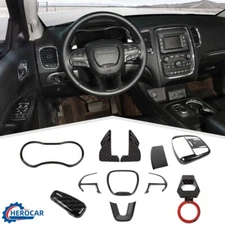 ⭕11pcs Car Interior Dash Panel Decoration Cover Trim Kit For Dodge Durango 2014+