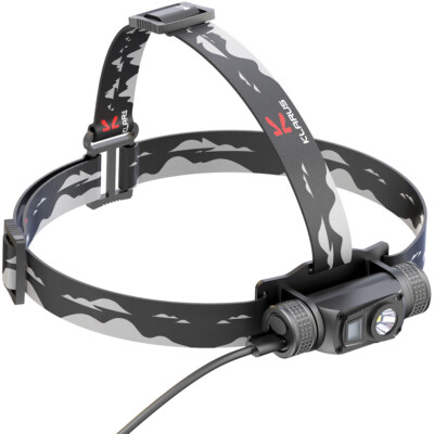 Klarus HL1 Headlamp Resists Water/Impact Strobe Rechargeable Red & White LEDs