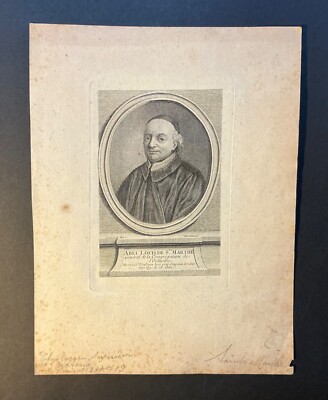 Antiquarian Engraving - Abel Louis de St Marthe - French Oratory - 1786