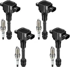 4 Pack Ignition Coils + Spark Plugs For 2002-2006 NISSAN ALTIMA 2.5L L4 UF350 US
