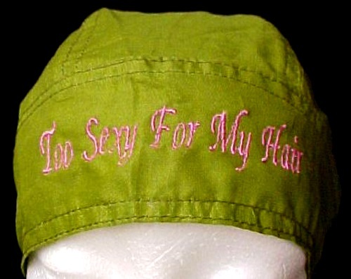 Breast Cancer Head Cover Olive Hat 