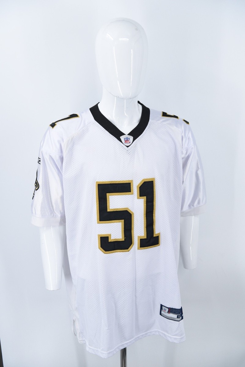 New Orleans Saints JONATHAN VILMA #51 Embroidered White NFL Jersey